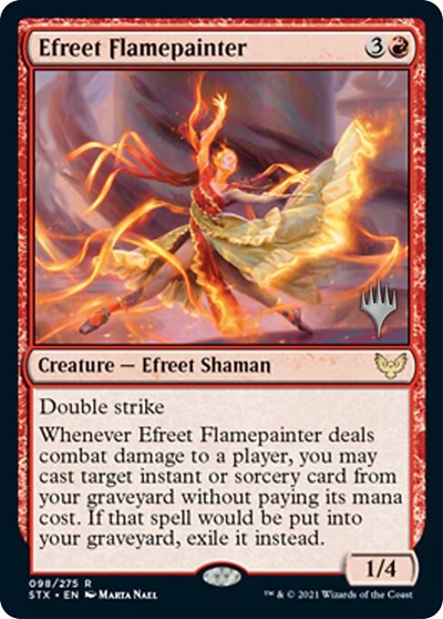 Efreet Flamepainter (Promo Pack) [Strixhaven: School of Mages Promos] | Event Horizon Hobbies CA