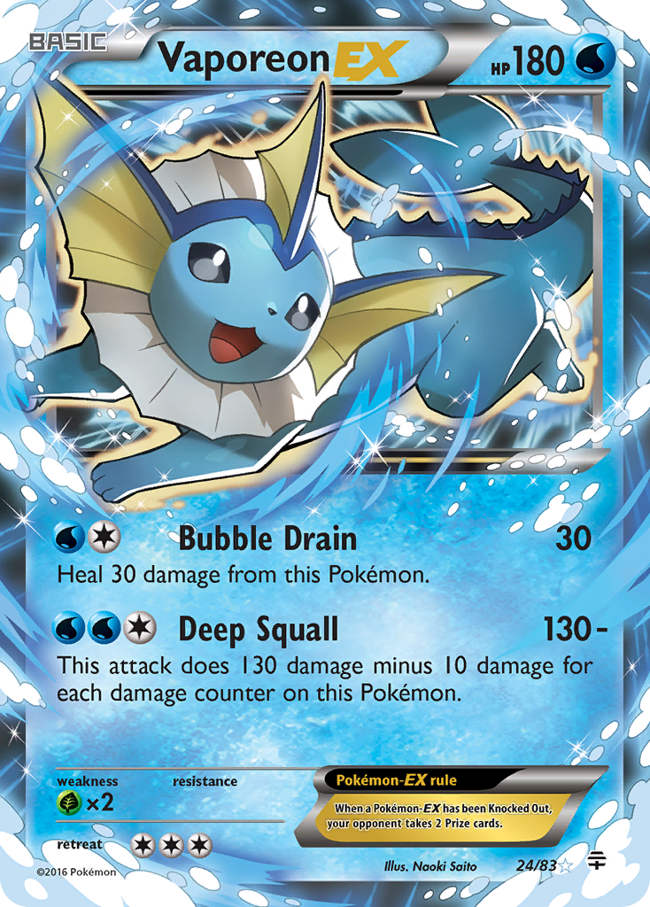 Vaporeon EX (24/83) [XY: Generations] | Event Horizon Hobbies CA