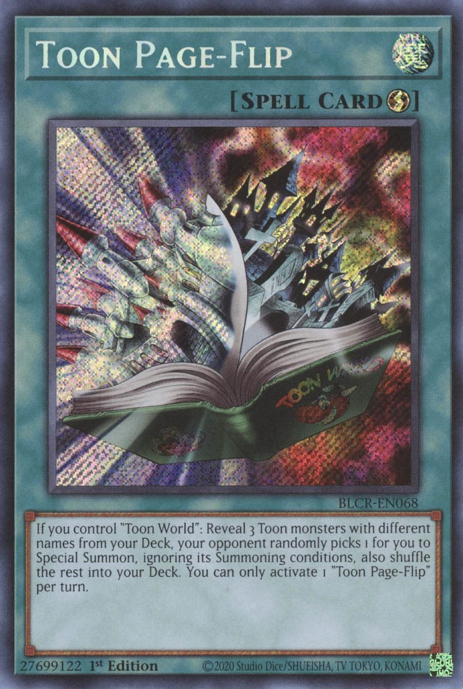 Toon Page-Flip [BLCR-EN068] Secret Rare | Event Horizon Hobbies CA