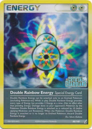 Double Rainbow Energy (88/100) (Stamped) [EX: Crystal Guardians] | Event Horizon Hobbies CA