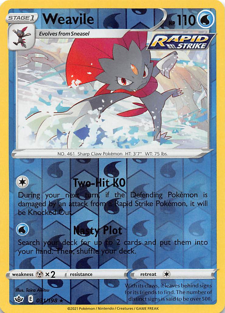 Weavile (031/198) [Sword & Shield: Chilling Reign] | Event Horizon Hobbies CA