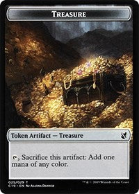 Treasure // Human Double-sided Token [Commander 2019 Tokens] | Event Horizon Hobbies CA