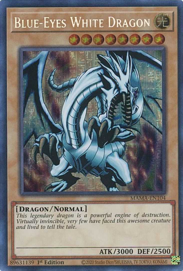 Blue-Eyes White Dragon [MAMA-EN104] Ultra Pharaoh's Rare | Event Horizon Hobbies CA