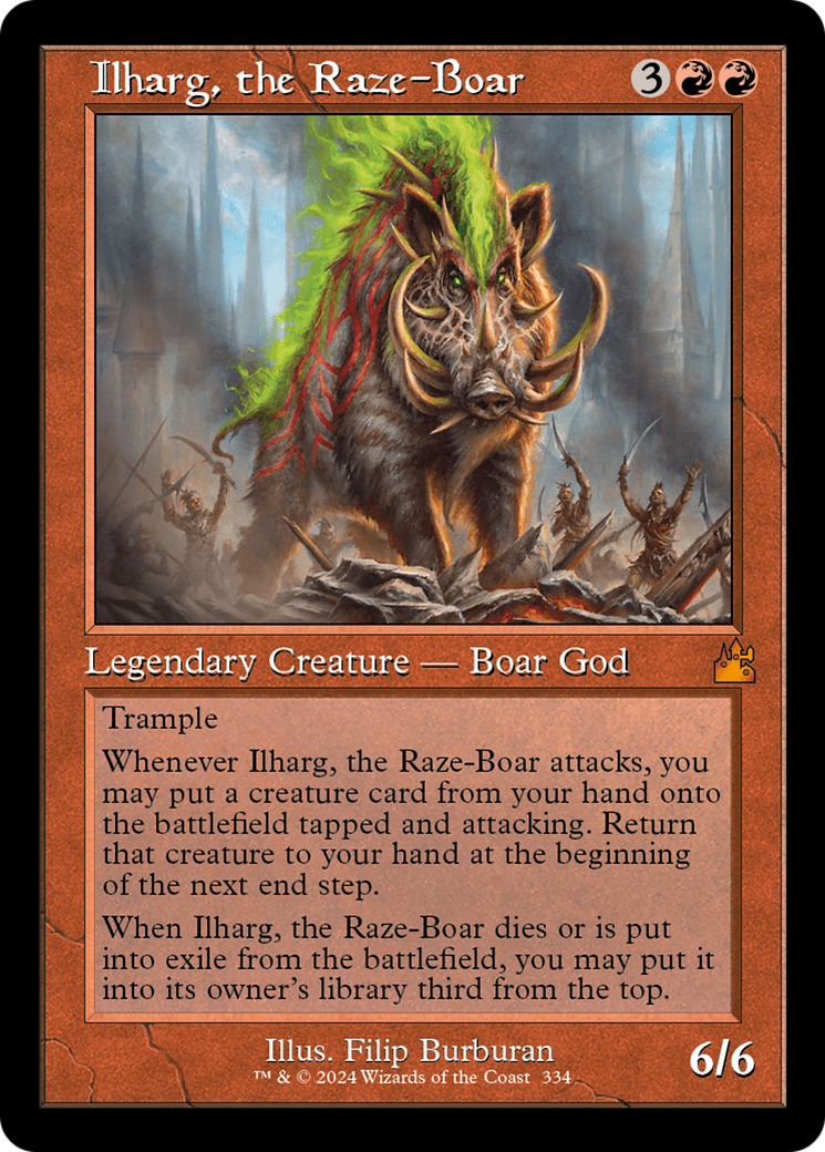 Ilharg, the Raze-Boar (Retro Frame) [Ravnica Remastered] | Event Horizon Hobbies CA