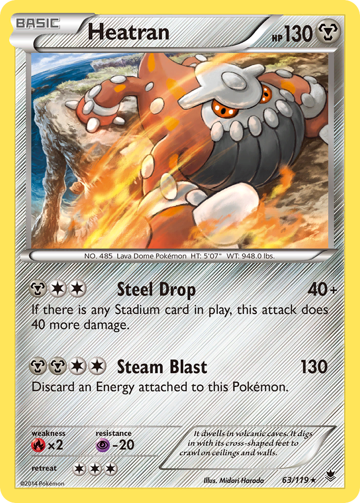 Heatran (63/119) [XY: Phantom Forces] | Event Horizon Hobbies CA