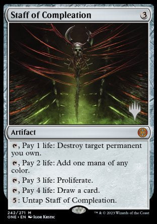 Staff of Compleation (Promo Pack) [Phyrexia: All Will Be One Promos] | Event Horizon Hobbies CA