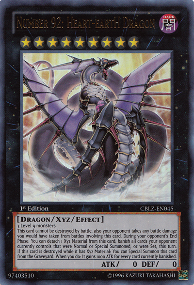 Number 92: Heart-eartH Dragon [CBLZ-EN045] Ultra Rare | Event Horizon Hobbies CA