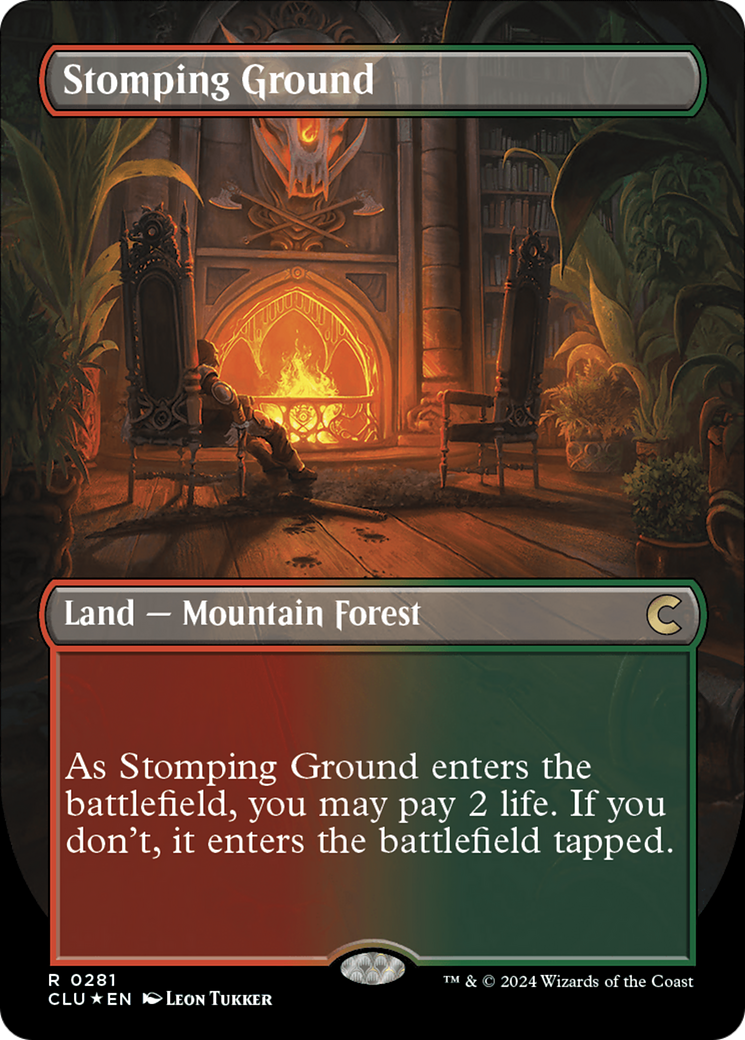 Stomping Ground (Borderless) [Ravnica: Clue Edition] | Event Horizon Hobbies CA