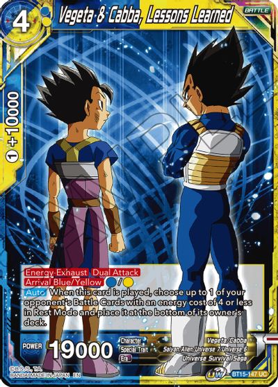 Vegeta & Cabba, Lessons Learned (BT15-147) [Saiyan Showdown] | Event Horizon Hobbies CA