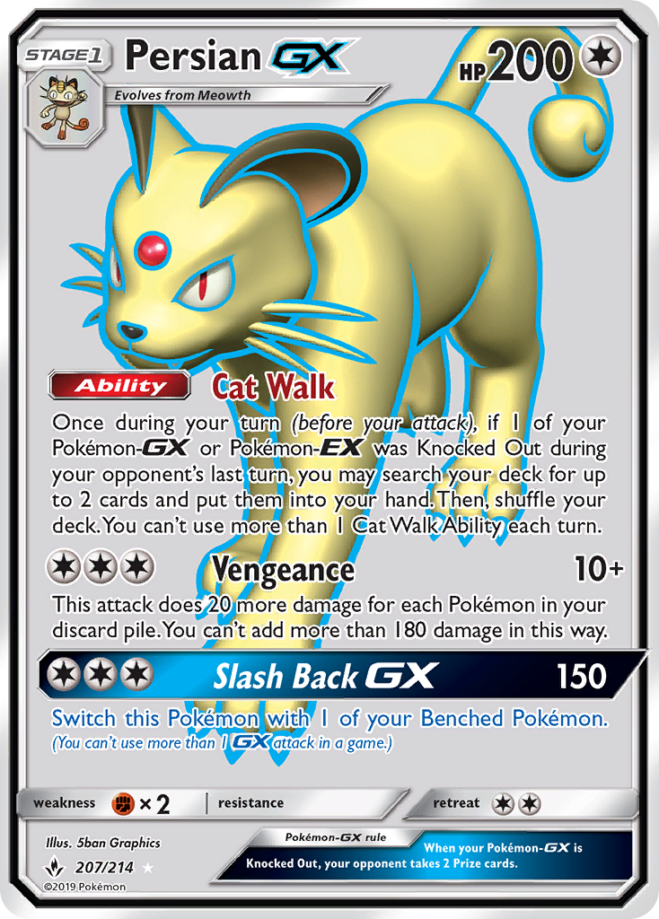 Persian GX (207/214) [Sun & Moon: Unbroken Bonds] | Event Horizon Hobbies CA