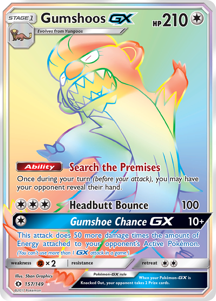 Gumshoos GX (157/149) [Sun & Moon: Base Set] | Event Horizon Hobbies CA