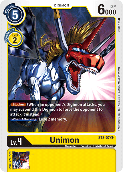 Unimon [ST3-07] [Starter Deck: Heaven's Yellow] | Event Horizon Hobbies CA