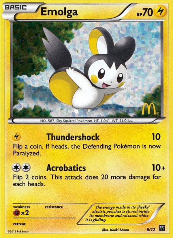 Emolga (6/12) [McDonald's Promos: 2012 Collection] | Event Horizon Hobbies CA