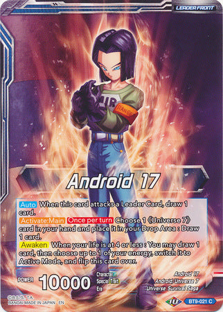 Android 17 // Android 17, Universal Guardian (BT9-021) [Universal Onslaught] | Event Horizon Hobbies CA