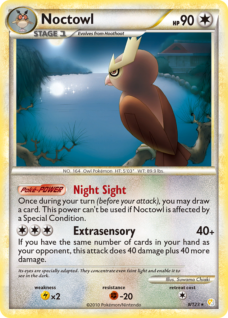 Noctowl (8/123) [HeartGold & SoulSilver: Base Set] | Event Horizon Hobbies CA