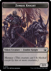 Zombie Knight // Human (6) Double-Sided Token [March of the Machine Commander Tokens] | Event Horizon Hobbies CA