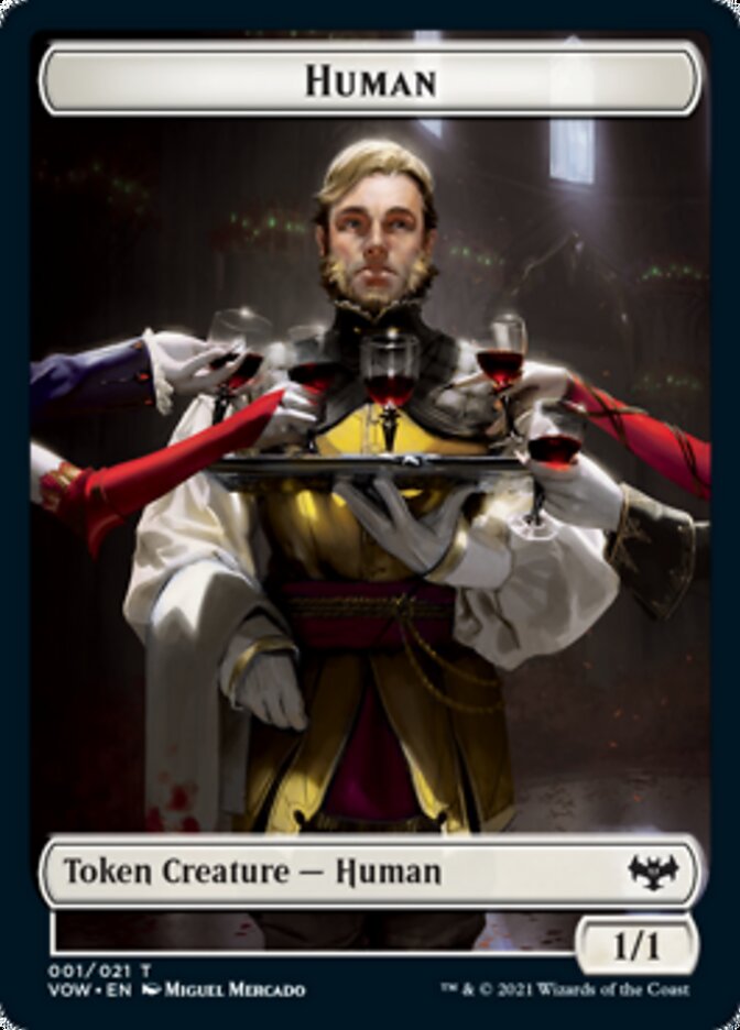 Human (001) // Vampire (007) Double-sided Token [Innistrad: Crimson Vow Tokens] | Event Horizon Hobbies CA