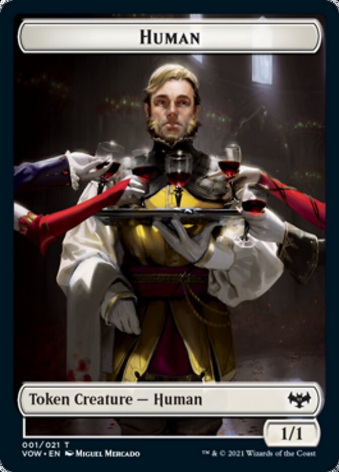 Human (001) // Human Soldier Double-sided Token [Innistrad: Crimson Vow Tokens] | Event Horizon Hobbies CA