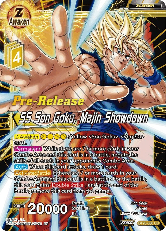 SS Son Goku, Majin Showdown (BT20-086) [Power Absorbed Prerelease Promos] | Event Horizon Hobbies CA