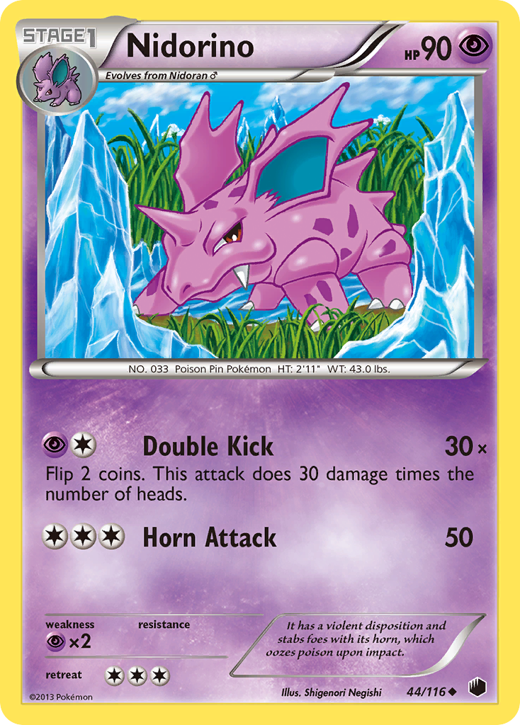 Nidorino (44/116) [Black & White: Plasma Freeze] | Event Horizon Hobbies CA