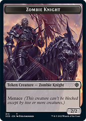 Zombie // Zombie Knight Double-Sided Token [Starter Commander Decks] | Event Horizon Hobbies CA