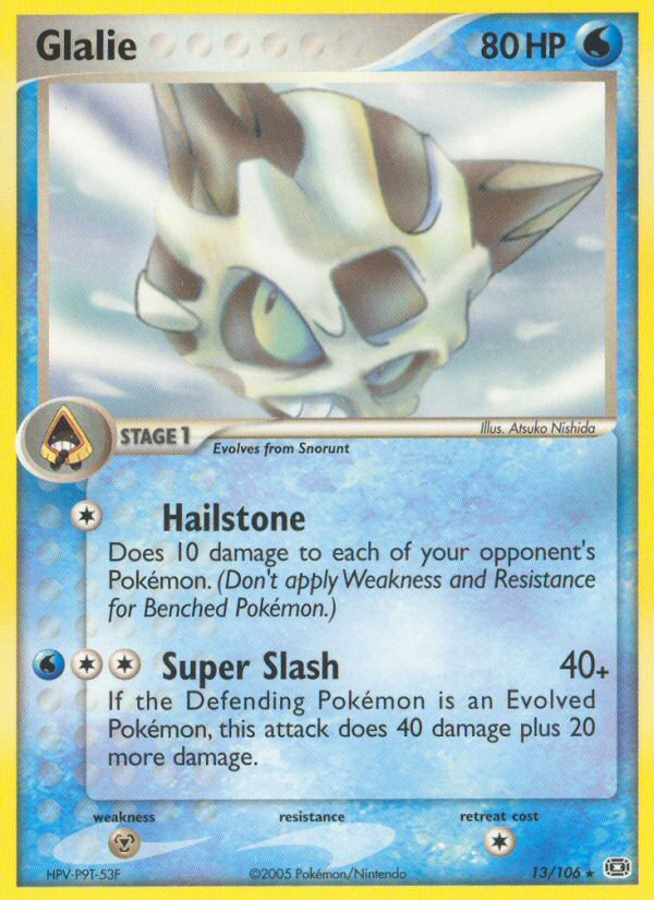 Glalie (13/106) [EX: Emerald] | Event Horizon Hobbies CA