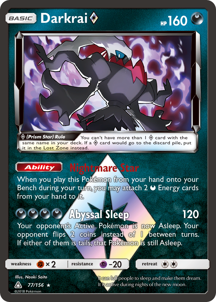 Darkrai (77/156) (Prism Star) [Sun & Moon: Ultra Prism] | Event Horizon Hobbies CA