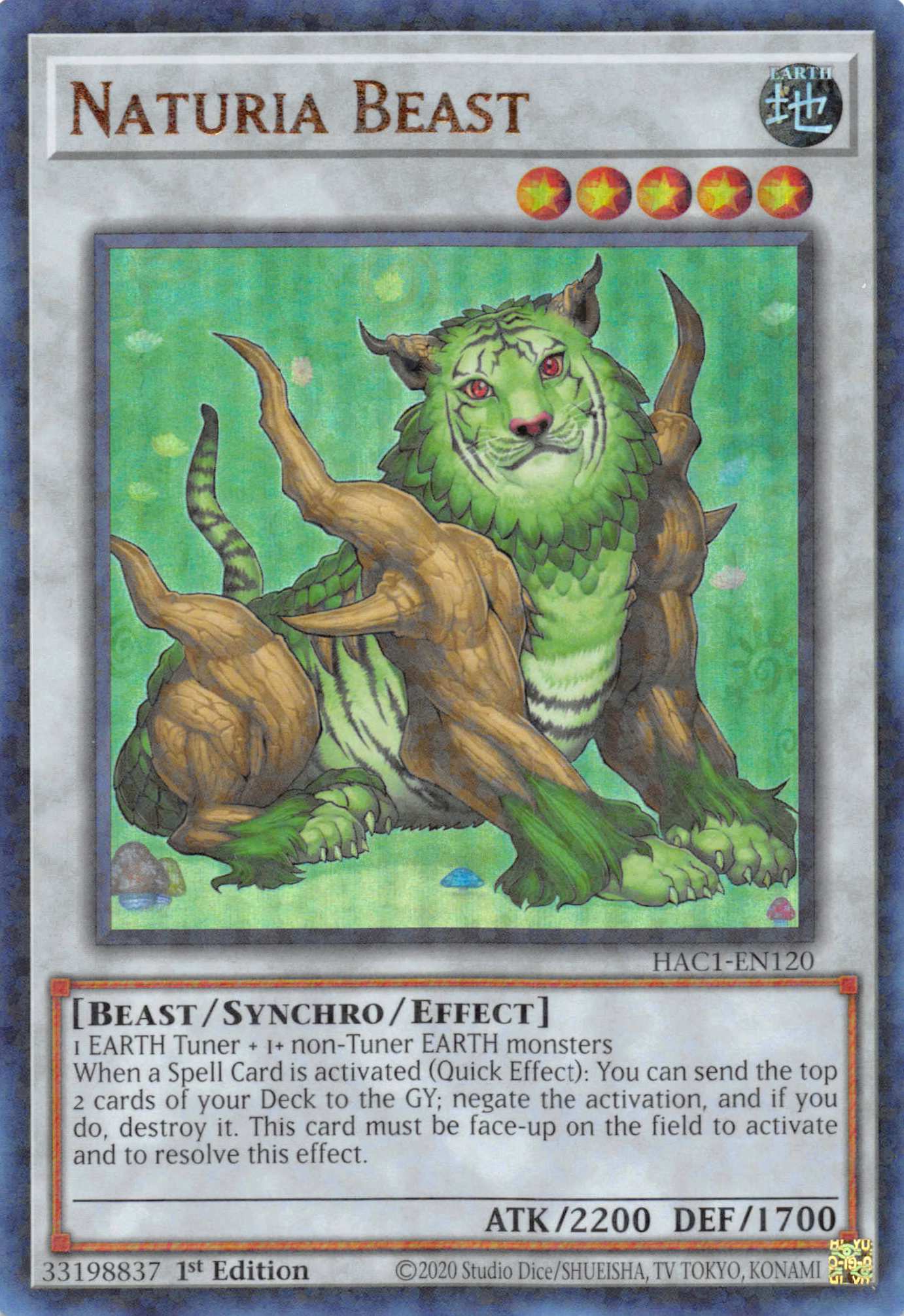 Naturia Beast (Duel Terminal) [HAC1-EN120] Parallel Rare | Event Horizon Hobbies CA