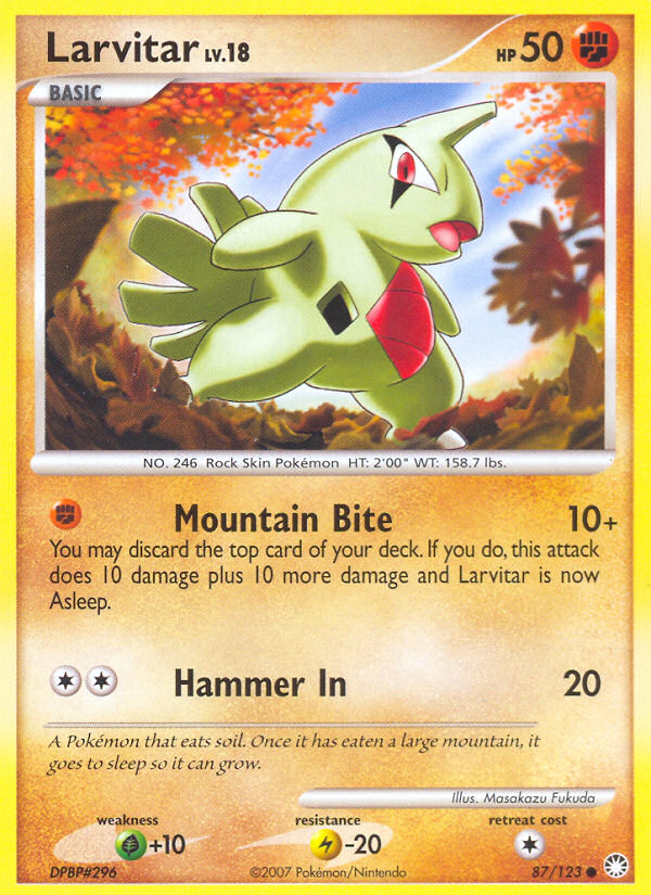 Larvitar (87/123) [Diamond & Pearl: Mysterious Treasures] | Event Horizon Hobbies CA