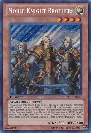 Noble Knight Brothers [PRIO-EN081] Secret Rare | Event Horizon Hobbies CA