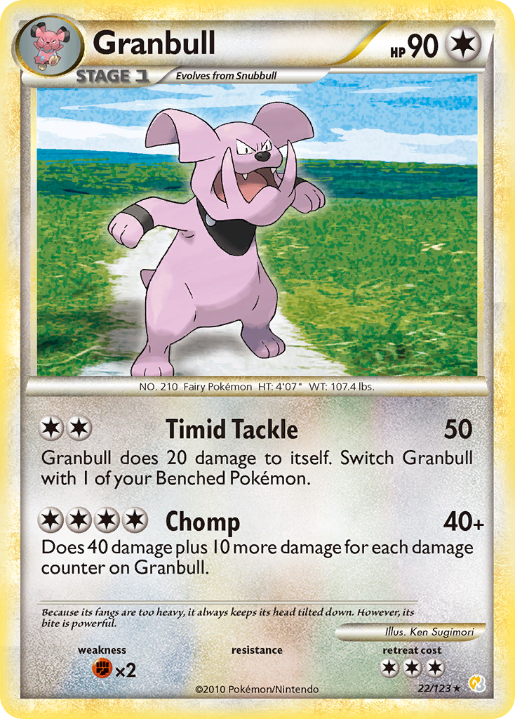 Granbull (22/123) [HeartGold & SoulSilver: Base Set] | Event Horizon Hobbies CA