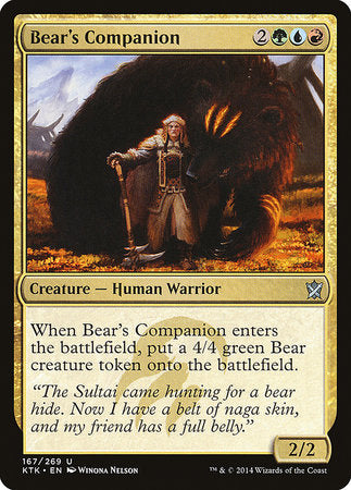 Bear's Companion [Khans of Tarkir] | Event Horizon Hobbies CA