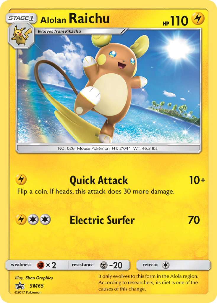 Alolan Raichu (SM65) [Sun & Moon: Black Star Promos] | Event Horizon Hobbies CA