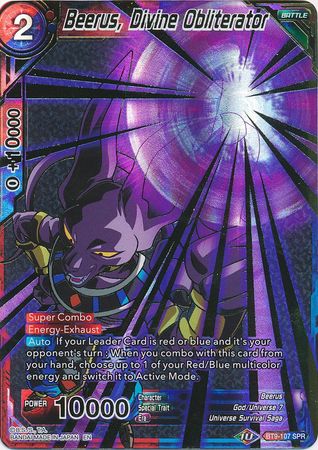 Beerus, Divine Obliterator (SPR) (BT9-107) [Universal Onslaught]