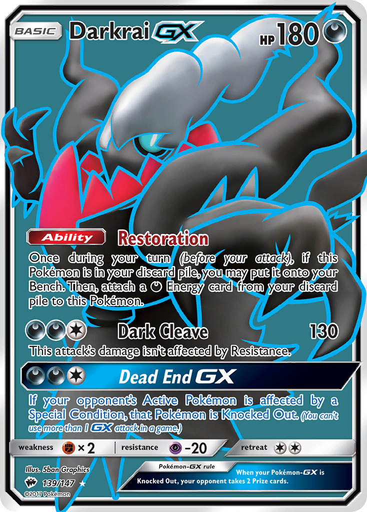 Darkrai GX (139/147) [Sun & Moon: Burning Shadows] | Event Horizon Hobbies CA