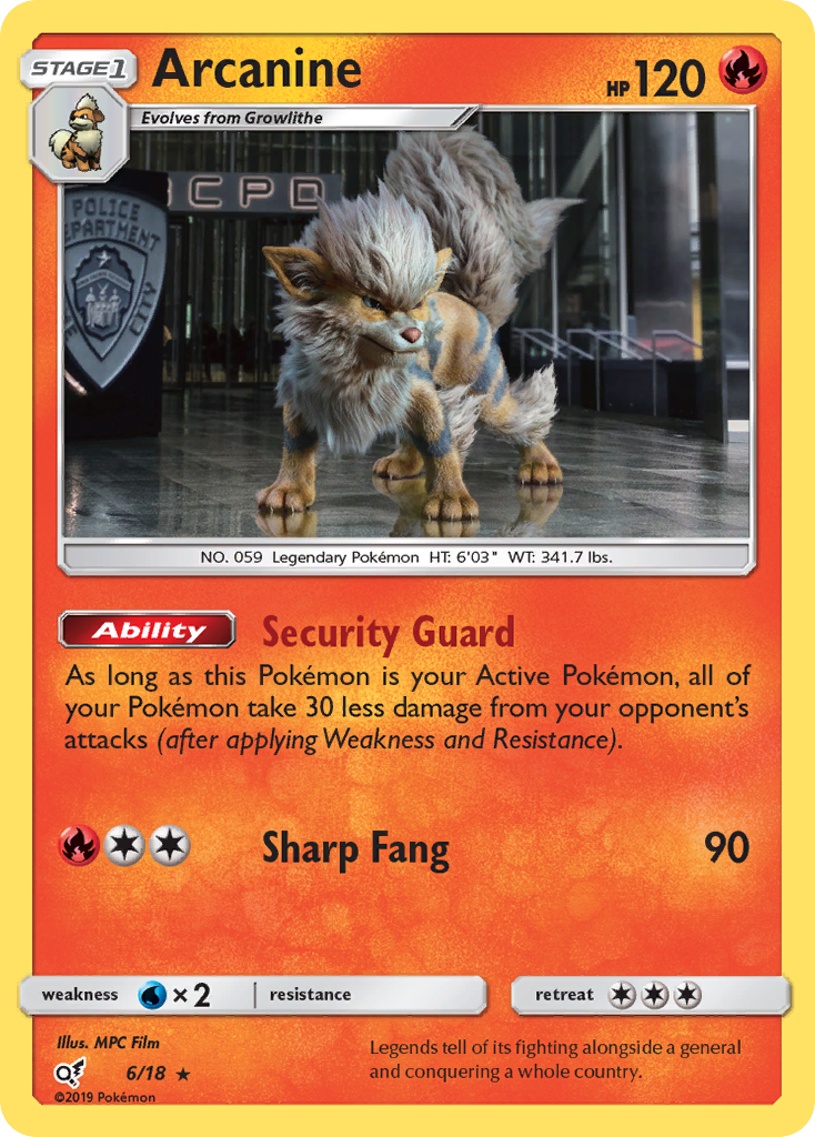 Arcanine (6/18) [Sun & Moon: Detective Pikachu] | Event Horizon Hobbies CA