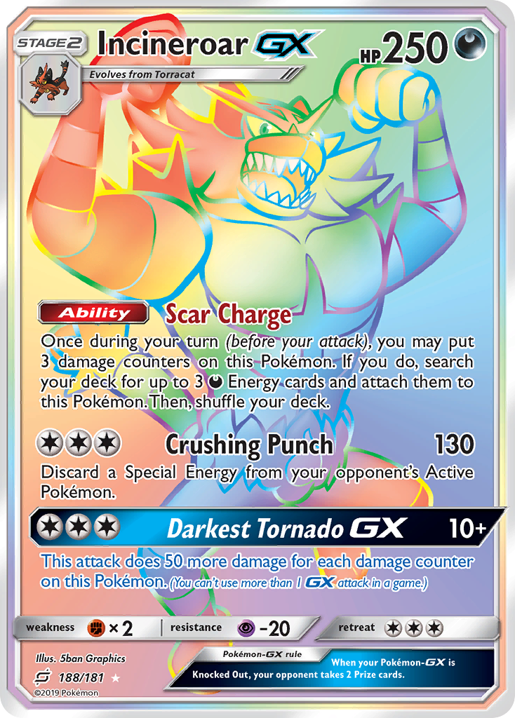 Incineroar GX (188/181) [Sun & Moon: Team Up] | Event Horizon Hobbies CA