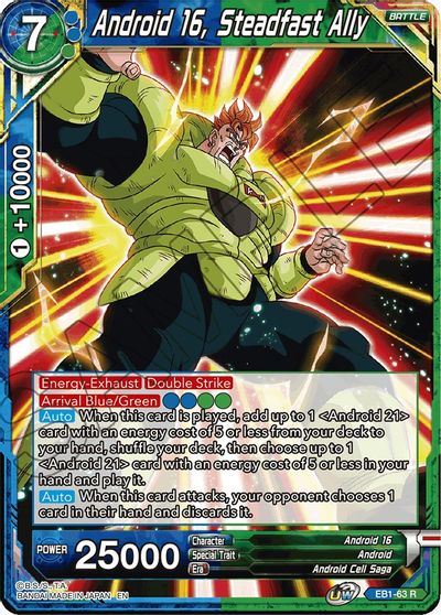 Android 16, Steadfast Ally (EB1-63) [Battle Evolution Booster] | Event Horizon Hobbies CA