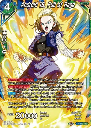 Android 18, Full of Rage (P-172) [Mythic Booster] | Event Horizon Hobbies CA