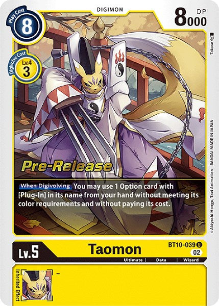 Taomon [BT10-039] [Xros Encounter Pre-Release Cards] | Event Horizon Hobbies CA