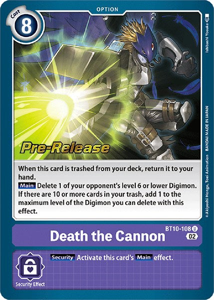 Death the Cannon [BT10-108] [Xros Encounter Pre-Release Cards] | Event Horizon Hobbies CA