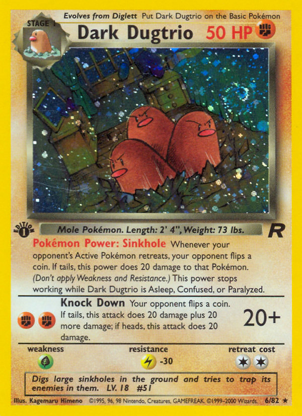 Dark Dugtrio (6/82) [Team Rocket 1st Edition] | Event Horizon Hobbies CA