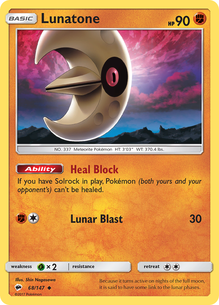 Lunatone (68/147) [Sun & Moon: Burning Shadows] | Event Horizon Hobbies CA