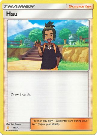 Hau (19/30) [Sun & Moon: Trainer Kit - Alolan Raichu] | Event Horizon Hobbies CA