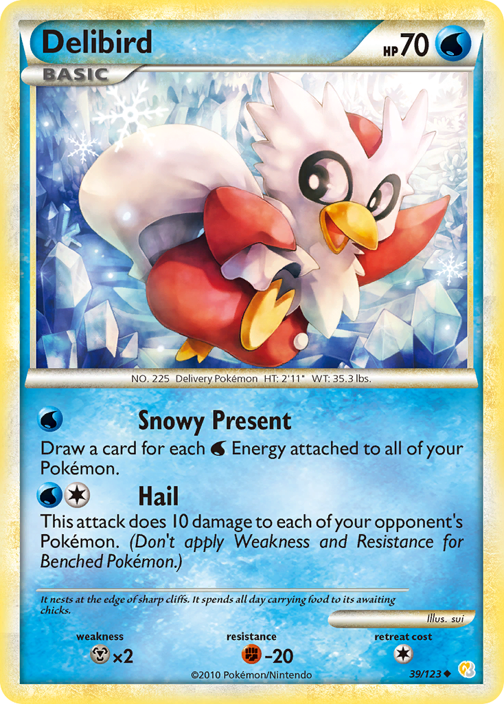 Delibird (39/123) [HeartGold & SoulSilver: Base Set] | Event Horizon Hobbies CA