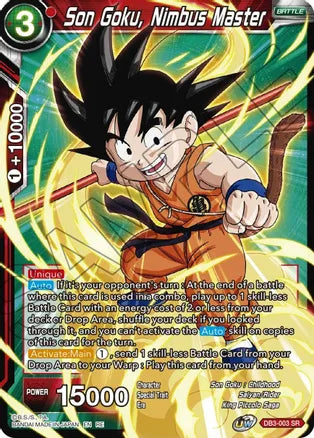 Son Goku, Nimbus Master (DB3-003) [Mythic Booster] | Event Horizon Hobbies CA