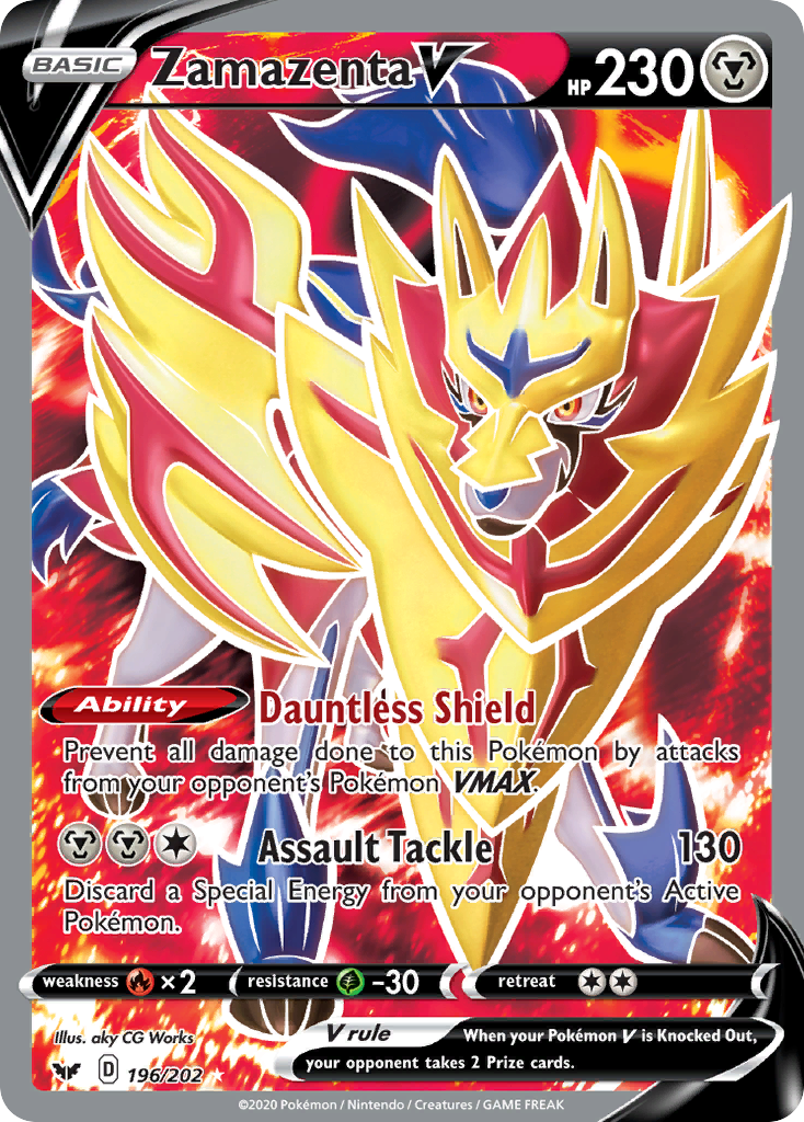 Zamazenta V (196/202) [Sword & Shield: Base Set] | Event Horizon Hobbies CA