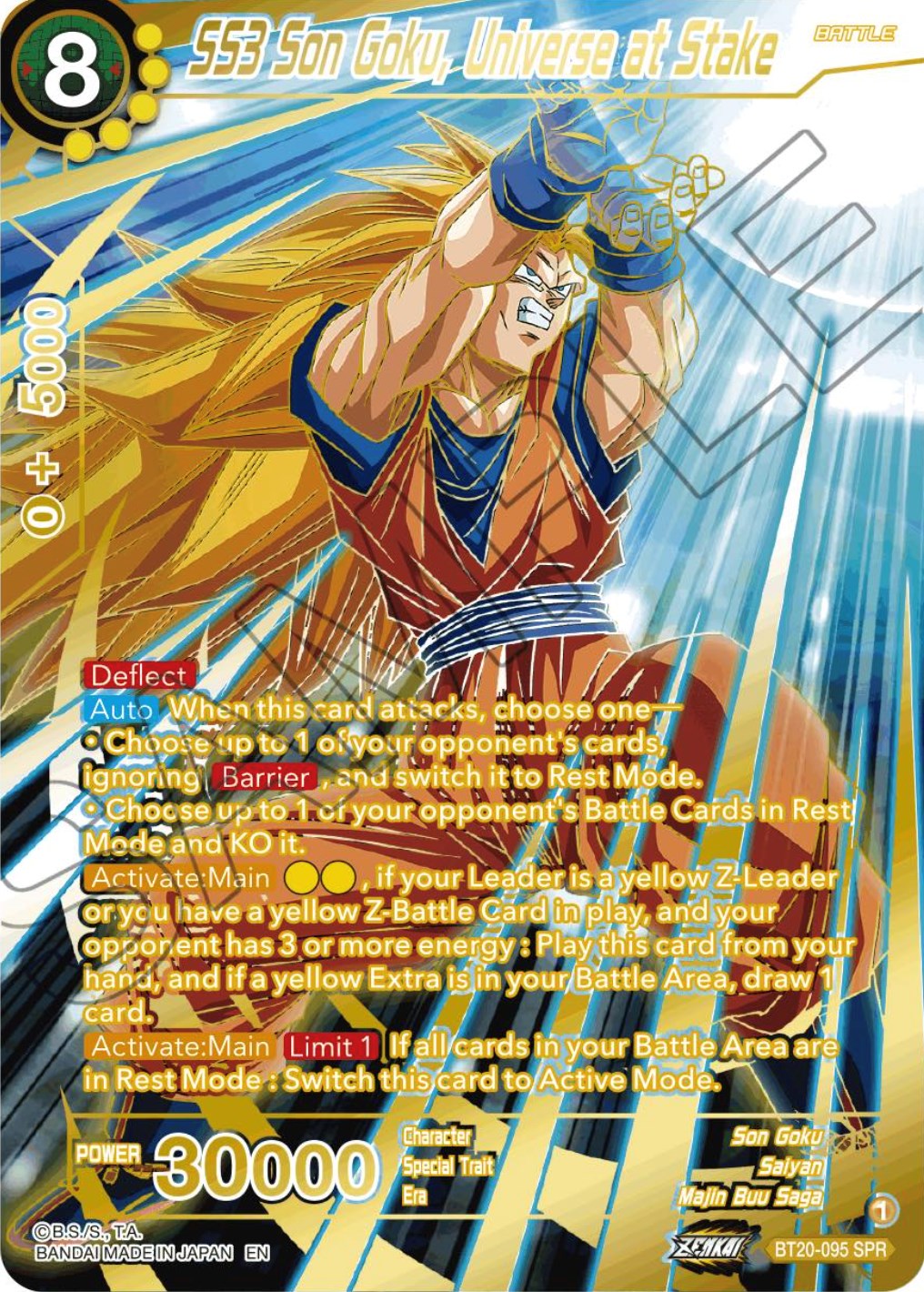 SS3 Son Goku, Universe at Stake (SPR) (BT20-095) [Power Absorbed] | Event Horizon Hobbies CA