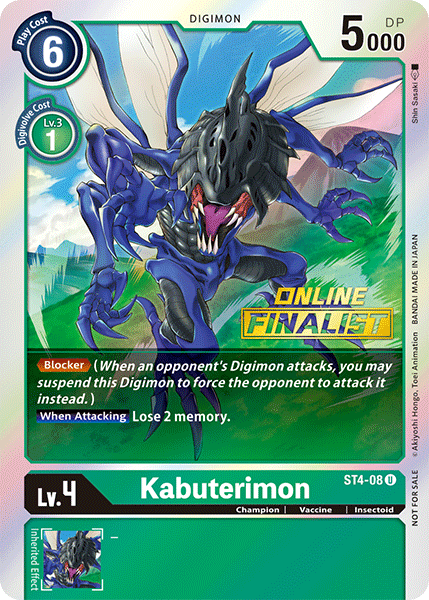 Kabuterimon [ST4-08] (Online Finalist) [Starter Deck: Giga Green Promos] | Event Horizon Hobbies CA