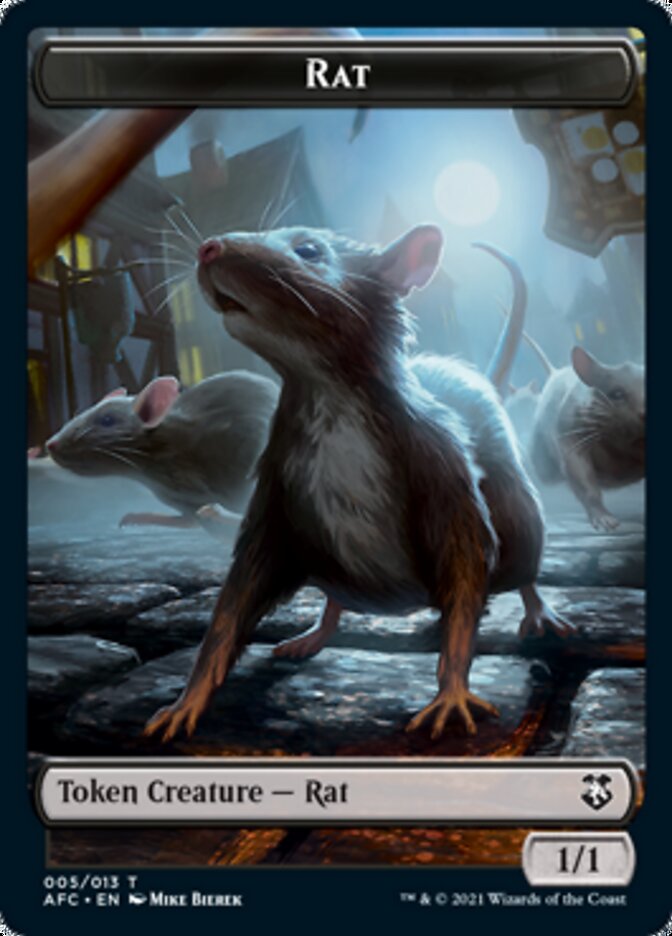 Rat // Zombie Double-sided Token [Dungeons & Dragons: Adventures in the Forgotten Realms Commander Tokens] | Event Horizon Hobbies CA